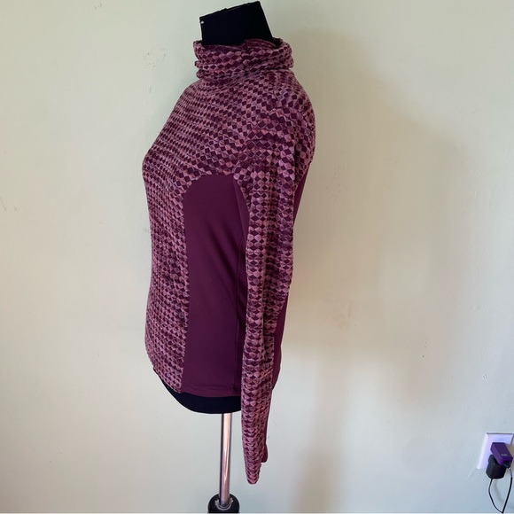 NIKE PRO HYPERWARM BROWN TEXTURED PULLOVER LONG SLEEVE TOP SIZE XS - Picture 3 of 5